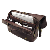 Samsonite® Leather Flapover Case, Fits Devices Up to 15.6", Leather, 16 x 6 x 13, Brown (SML457981139) Each