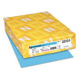 Astrobrights® Color Cardstock, 65 lb Cover Weight, 8.5 x 11, Lunar Blue, 250/Pack (WAU22721) Each