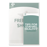 deflecto® Superior Image Slanted Sign Holder with Front Pocket, 9w x 4.5d x 10.75h, Clear (DEF590501) Each