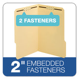 Pendaflex® Top Tab Fastener Folder, 0.75" Expansion, 2 Fasteners, Legal Size, Manila Exterior, 50/Box (PFX1953718) Box of 50