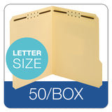 Pendaflex® Top Tab Fastener Folder, 0.75" Expansion, 2 Fasteners, Letter Size, Manila Exterior, 50/Box (PFX1453718PT) Box of 50