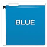 Pendaflex® SureHook Hanging Folders, Letter Size, 1/5-Cut Tabs, Blue, 20/Box (PFX615215BLU) Box of 20