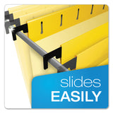 Pendaflex® SureHook Hanging Folders, Letter Size, 1/5-Cut Tabs, Yellow, 20/Box (PFX615215YEL) Box of 20