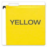 Pendaflex® SureHook Hanging Folders, Letter Size, 1/5-Cut Tabs, Yellow, 20/Box (PFX615215YEL) Box of 20
