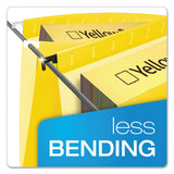 Pendaflex® SureHook Hanging Folders, Letter Size, 1/5-Cut Tabs, Yellow, 20/Box (PFX615215YEL) Box of 20
