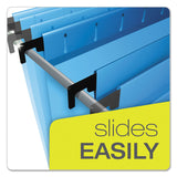 Pendaflex® SureHook Hanging Folders, Letter Size, 1/5-Cut Tabs, Blue, 20/Box (PFX615215BLU) Box of 20