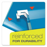 Pendaflex® Extra Capacity Reinforced Hanging File Folders with Box Bottom, 2" Capacity, Legal Size, 1/5-Cut Tabs, Blue, 25/Box (PFX4153X2BLU) Box of 25