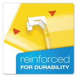Pendaflex® Extra Capacity Reinforced Hanging File Folders with Box Bottom, 2" Capacity, Letter Size, 1/5-Cut Tabs, Yellow, 25/Box (PFX4152X2YEL) Box of 25
