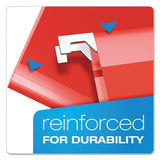 Pendaflex® Extra Capacity Reinforced Hanging File Folders with Box Bottom, 2" Capacity, Letter Size, 1/5-Cut Tabs, Red, 25/Box (PFX4152X2RED) Box of 25