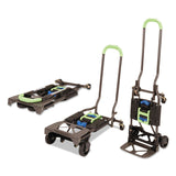 Cosco® 2-in-1 Multi-Position Hand Truck and Cart, 300 lbs, 16.63 x 12.75 x 49.25, Black/Blue/Green (CSC12222PBG1E) Each