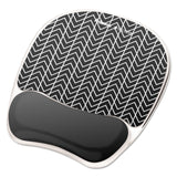Fellowes® Photo Gel Mouse Pad with Wrist Rest with Microban Protection, 7.87 x 9.25, Chevron Design (FEL9549901) Each