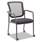 Alera® Alera Mesh Guest Stacking Chair, 26" x 25.6" x 36.2", Black Seat, Black Back, Black Base (ALEEL4314) Each