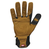 Ironclad Ranchworx Leather Gloves, Black/Tan, Medium (IRNRWG203M) 1 Pair