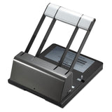 Bostitch® 160-Sheet Antimicrobial Protected Xtreme Duty Adjustable Two- to Three-Hole Punch, 9/32" Holes, Black/Silver (BOS03200) Each