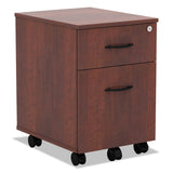 Alera® Alera Valencia Series Mobile Pedestal, Left/Right, 2-Drawers: Box/File, Legal/Letter, Medium Cherry, 15.88" x 19.13" x 22.88" (ALEVABFMC) Each