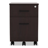 Alera® Alera Valencia Series Mobile Pedestal, Left or Right, 2-Drawers: Box/File, Legal/Letter, Mahogany, 15.88" x 19.13" x 22.88" (ALEVABFMY) Each