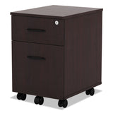 Alera® Alera Valencia Series Mobile Pedestal, Left or Right, 2-Drawers: Box/File, Legal/Letter, Mahogany, 15.88" x 19.13" x 22.88" (ALEVABFMY) Each