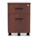 Alera® Alera Valencia Series Mobile Pedestal, Left/Right, 2-Drawers: Box/File, Legal/Letter, Medium Cherry, 15.88" x 19.13" x 22.88" (ALEVABFMC) Each