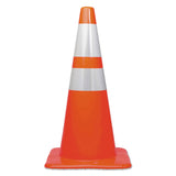 Tatco Traffic Cone, 14 x 14 x 28, Orange/Silver (TCO25900) Each