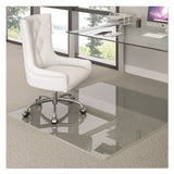 deflecto® Premium Glass All Day Use Chair Mat - All Floor Types, 44 x 50, Rectangular, Clear (DEFCMG70434450) Each