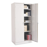 Tennsco 78" High Deluxe Cabinet, 36w x 24d x 78h, Light Gray (TNN2470LGY) Each