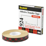 Scotch® ATG Adhesive Transfer Tape, Permanent, Holds Up to 0.5 lbs, 0.5" x 36 yds, Clear (MMM92412) Each