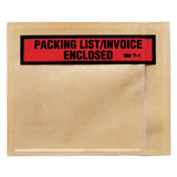3M™ Top Print Self-Adhesive Packing List Envelope, Top-Print Front: Packing List/Invoice Enclosed, 4.5 x 5.5, Clear, 1,000/Box (MMMT11000) Box of 1000