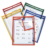C-Line® Reusable Dry Erase Pockets, Easy Load, 9 x 12, Assorted Primary Colors, 25/Pack (CLI42620) Box of 25