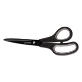 Universal® Industrial Carbon Blade Scissors, 8" Long, 3.5" Cut Length, Black/Gray Straight Handle (UNV92021) Each