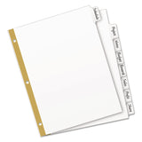 Avery® Write and Erase Big Tab Paper Dividers, 8-Tab, 11 x 8.5, White, White Tabs, 1 Set (AVE23078) Set of 8