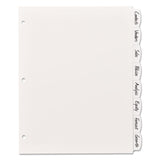 Avery® Write and Erase Big Tab Durable Plastic Dividers, 3-Hole Punched, 8-Tab, 11 x 8.5, White, 1 Set (AVE16371) Set of 8
