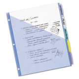 Avery® Write and Erase Durable Plastic Dividers with Slash Pocket, 3-Hold Punched, 5-Tab, 11.13 x 9.25, Assorted, 1 Set (AVE16176) Set of 5