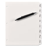 Avery® Write and Erase Big Tab Durable Plastic Dividers, 3-Hole Punched, 8-Tab, 11 x 8.5, White, 1 Set (AVE16371) Set of 8