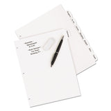 Avery® Write and Erase Big Tab Durable Plastic Dividers, 3-Hole Punched, 8-Tab, 11 x 8.5, White, 1 Set (AVE16371) Set of 8