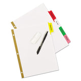 Avery® Write and Erase Big Tab Paper Dividers, 5-Tab, 11 x 8.5, White, Assorted Tabs, 1 Set (AVE23076) Set of 5