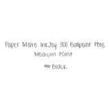 Paper Mate® InkJoy 300 RT Ballpoint Pen, Refillable, Retractable, Medium 1 mm, Black Ink, Black Barrel, Dozen (PAP1951260) 1 Dozen