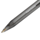 Paper Mate® InkJoy 100 RT Ballpoint Pen, Retractable, Medium 1 mm, Black Ink, Smoke/Black Barrel, Dozen (PAP1951254) 1 Dozen