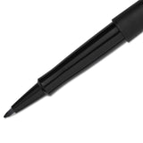 Paper Mate® Point Guard Flair Felt Tip Porous Point Pen, Stick, Medium 0.7 mm, Black Ink, Black Barrel, 36/Box (PAP1921070) Box of 36