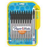 Paper Mate® InkJoy 100 RT Ballpoint Pen, Retractable, Medium 1 mm, Black Ink, Smoke/Black Barrel, 20/Pack (PAP1951395) Pack of 20