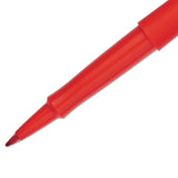 Paper Mate® Point Guard Flair Felt Tip Porous Point Pen, Stick, Medium 0.7 mm, Red Ink, Red Barrel, Dozen (PAP8420152) 1 Dozen