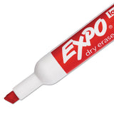 EXPO® Low-Odor Dry-Erase Marker, Broad Chisel Tip, Red, Dozen (SAN80002) 1 Dozen