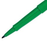 Paper Mate® Point Guard Flair Felt Tip Porous Point Pen, Stick, Medium 0.7 mm, Green Ink, Green Barrel, Dozen (PAP8440152) 1 Dozen