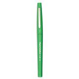 Paper Mate® Point Guard Flair Felt Tip Porous Point Pen, Stick, Medium 0.7 mm, Green Ink, Green Barrel, Dozen (PAP8440152) 1 Dozen
