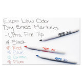 EXPO® Low-Odor Dry-Erase Marker, Extra-Fine Bullet Tip, Black (SAN1871131) 1 Dozen