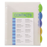 Avery® Insertable Style Edge Tab Plastic 1-Pocket Dividers, 5-Tab, 11.25 x 9.25, Translucent, 1 Set (AVE11292) Set of 5