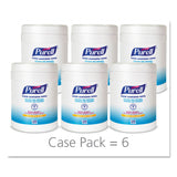 PURELL® Sanitizing Hand Wipes, 6.75 x 6, Fresh Citrus, White, 270/Canister, 6 Canisters/Carton (GOJ911306CT) 6 canisters of 270 wipes