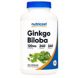 nutricost® Dietary Supplement Ginko Biloba 120 mg Strength Capsule 240 Per Bottle (1270262_BT) 1/BT