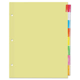 Universal® Insertable Tab Index, 8-Tab, 11 x 8.5, Buff, Assorted Tabs, 24 Sets (UNV20840) Pack of 24