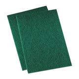 Boardwalk® Medium Duty Scour Pad,  6 x 9, Green, 20/Carton (BWK196) Case of 20