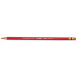 Prismacolor® Col-Erase Pencil with Eraser, 0.7 mm, 2B, Carmine Red Lead, Carmine Red Barrel, Dozen (SAN20045) Dozen